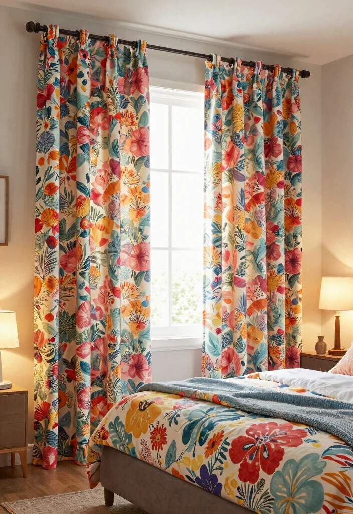 14 Curtain Ideas to Instantly Soften Light and Elevate Any Room 12. Printed Blackout Curtains for Style and Function 0