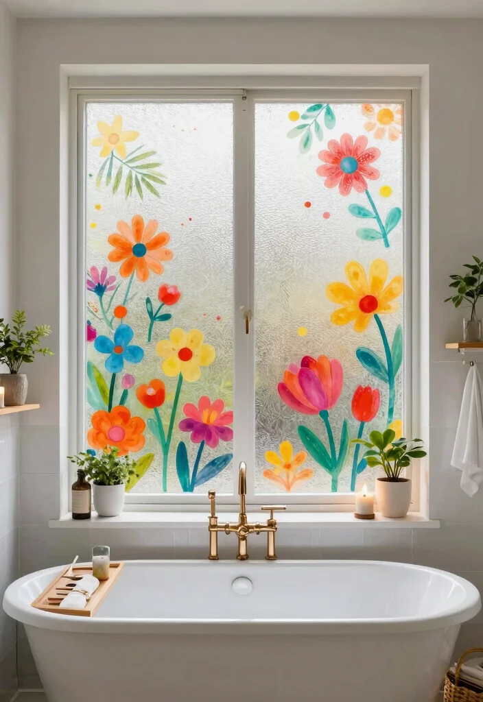 14 Curtain Ideas to Instantly Soften Light and Elevate Any Room 14. Colorful Window Film for Unique Privacy 0
