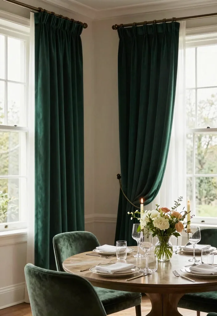 14 Curtain Ideas to Instantly Soften Light and Elevate Any Room 7. Velvet Drapes for a Luxurious Feel 0