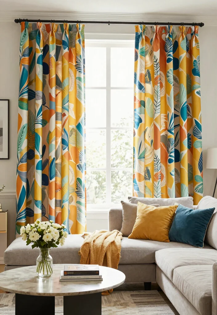 14 Curtain Ideas to Instantly Soften Light and Elevate Any Room 8. Patterned Curtains to Add Visual Interest 0