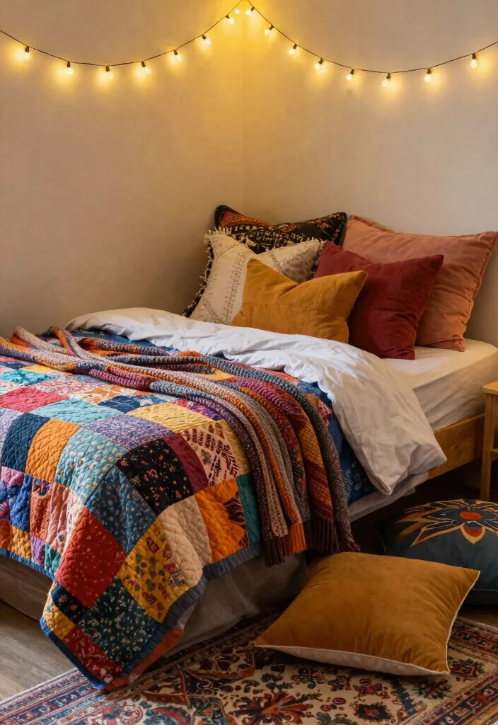 14 Cute Dorm Room Ideas That Feel Fun and Personal 1 14 Cute Dorm Room Ideas That Feel Fun and Personal 1. Layered Textiles for Comfort 0