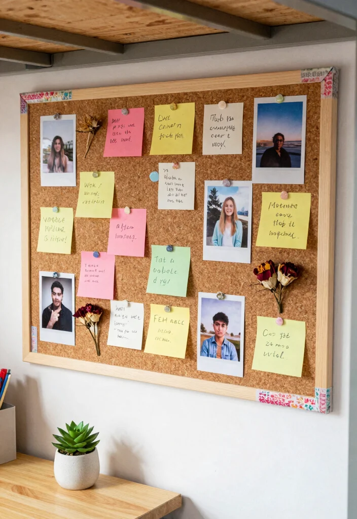 14 Cute Dorm Room Ideas That Feel Fun and Personal 15 14 Cute Dorm Room Ideas That Feel Fun and Personal 5. Customizable Corkboard 0