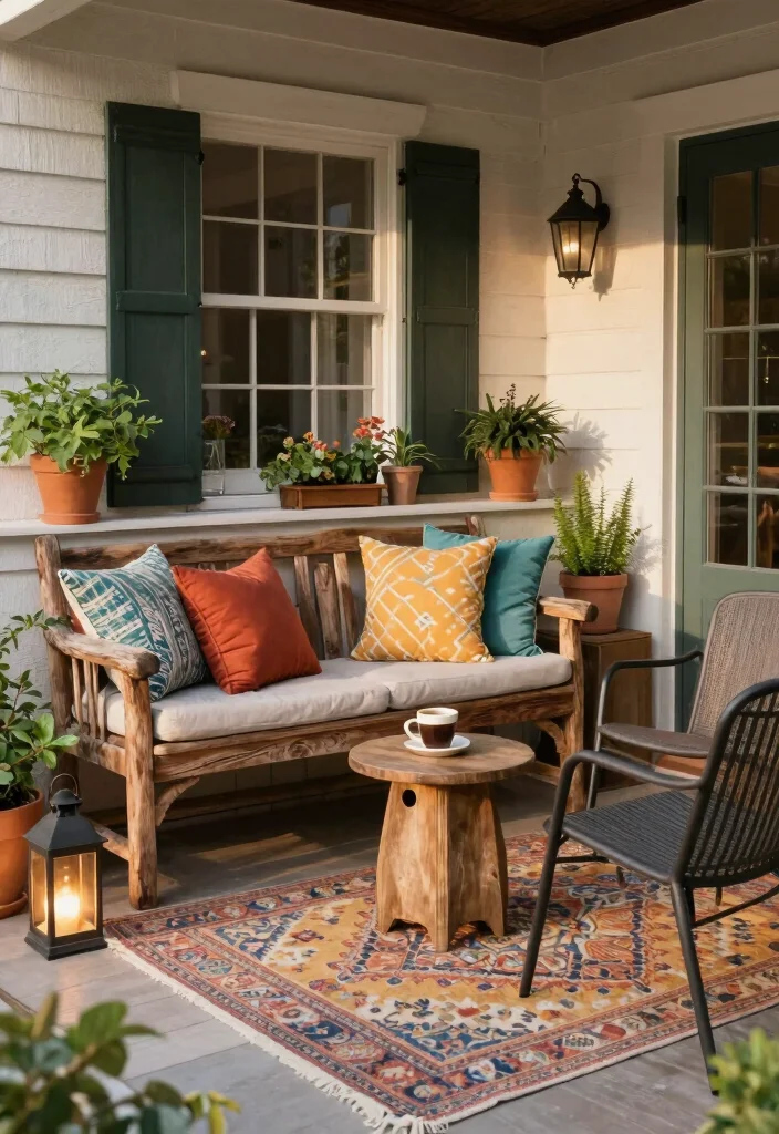 14 DIY Front Porch Ideas to Boost Curb Appeal 1. Create a Cozy Seating Area 0