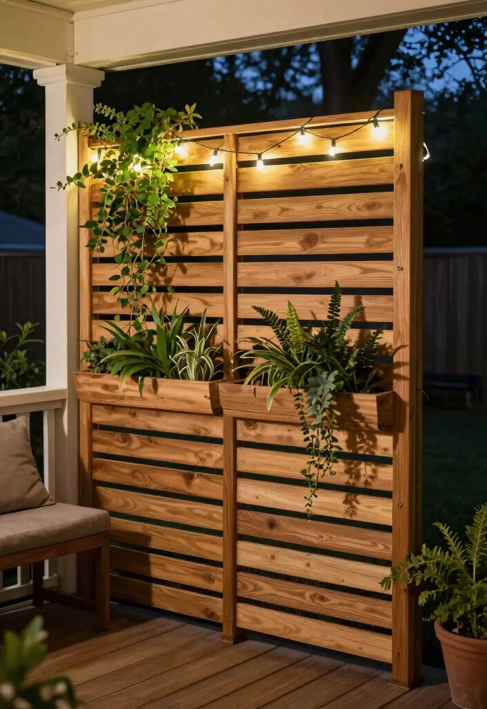 14 DIY Front Porch Ideas to Boost Curb Appeal 4. Craft a Decorative Privacy Screen 0
