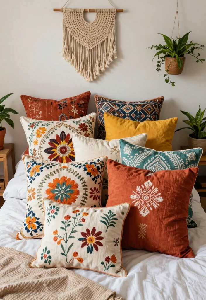 14 Dorm Room Decor Ideas to Make Small Spaces Feel Like Home 7. Colorful Throw Pillows 0