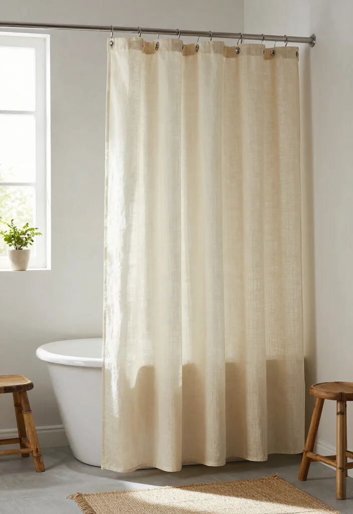 14 Double Shower Curtain Ideas for a Polished Layered Look 1 14 Double Shower Curtain Ideas for a Polished Layered Look 1. Organic Cotton Hemp Combo 0