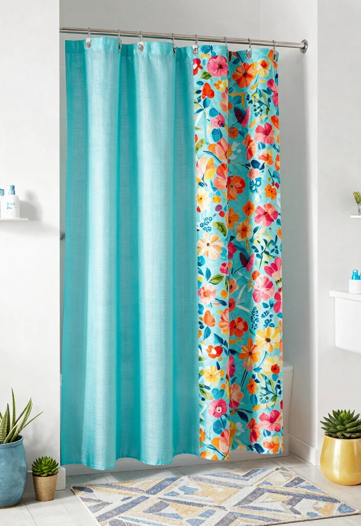 14 Double Shower Curtain Ideas for a Polished Layered Look 2 14 Double Shower Curtain Ideas for a Polished Layered Look 2. Recycled Polyester Patterns 0