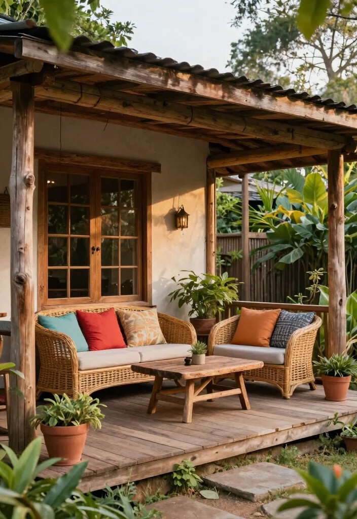14 Double Wide Front Porch Ideas for Relaxed Outdoor Living 1. Eco Friendly Furniture Choices 0