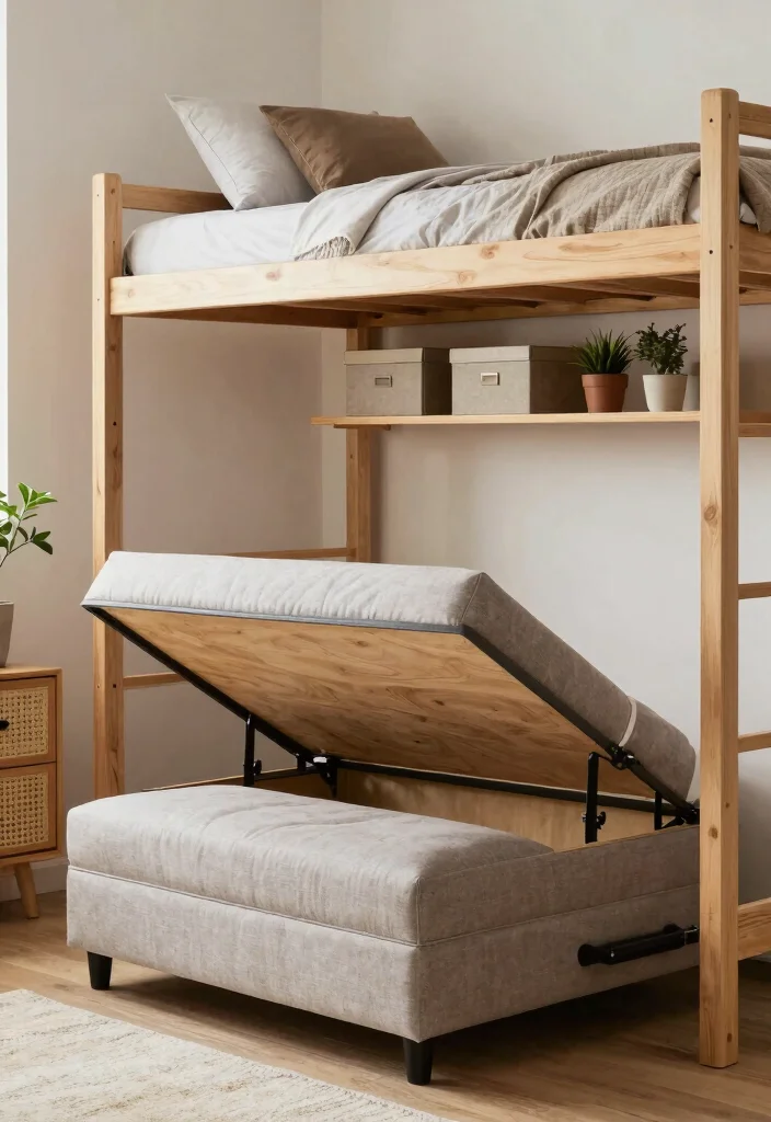 14 Earthy Dorm Room Ideas for Calm Natural Vibes 11. Multi Purpose Storage Solutions 0
