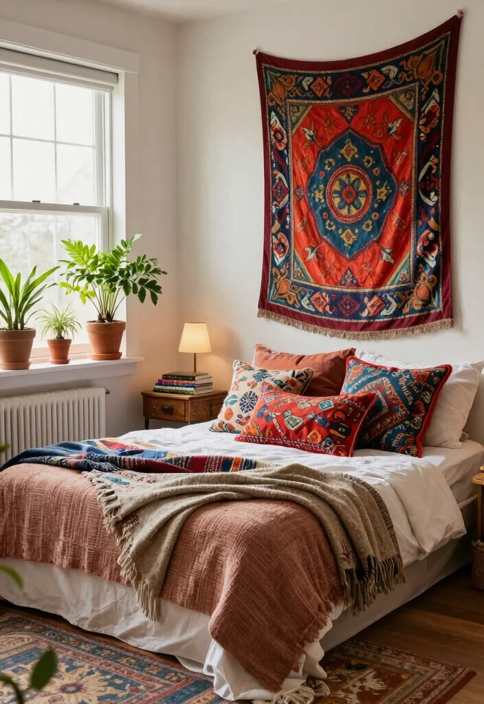 14 Earthy Dorm Room Ideas for Calm Natural Vibes 6. Bohemian Accents 0
