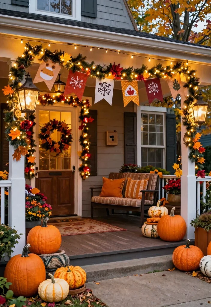 14 Front Porch Decor Ideas to Refresh Your Home Exterior 5. Fun Seasonal Decorations 0