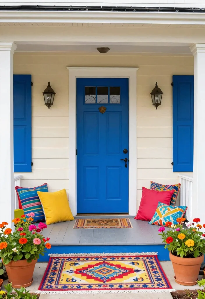 14 Front Porch Decorating Ideas for Everyday Charm 11. Add a Splash of Color 0