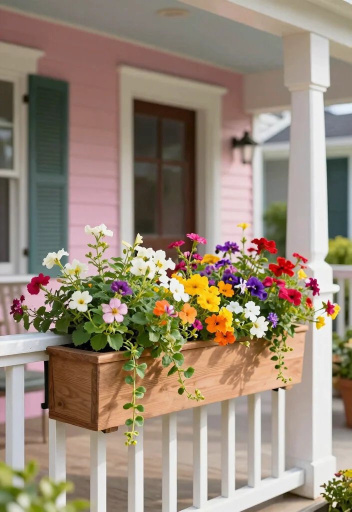14 Front Porch Decorating Ideas for Everyday Charm 3. DIY Flower Boxes 0