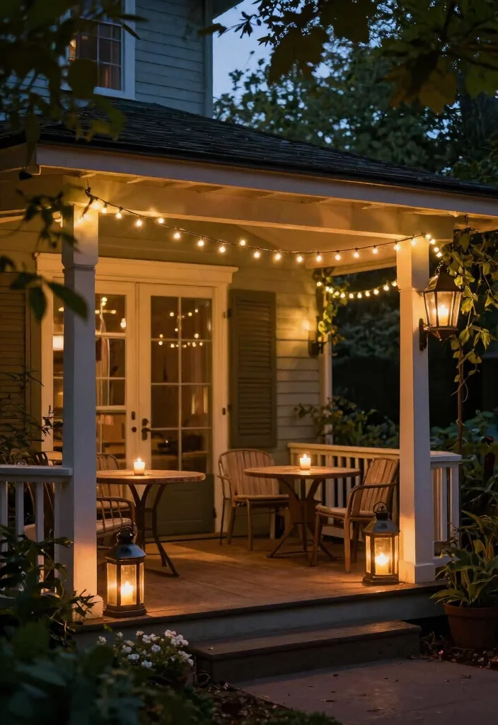 14 Front Porch Decorating Ideas for Everyday Charm 4. Porch Lighting Magic 0