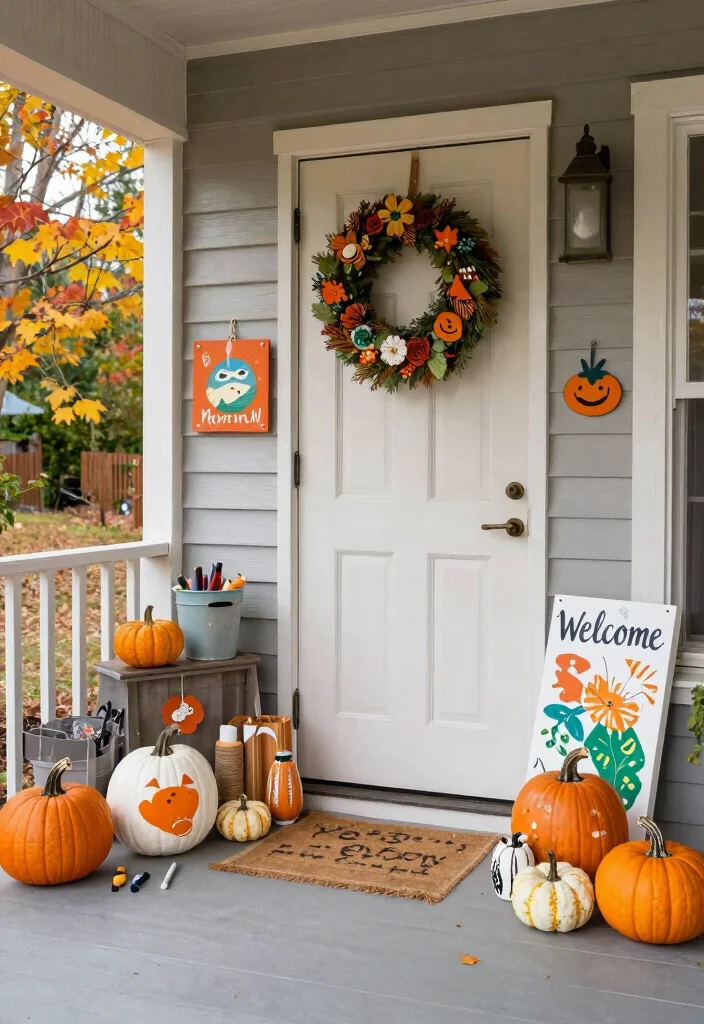 14 Front Porch Fall Decorating Ideas with Warm Seasonal Vibes 13. Seasonal Crafts and DIY Decor 0