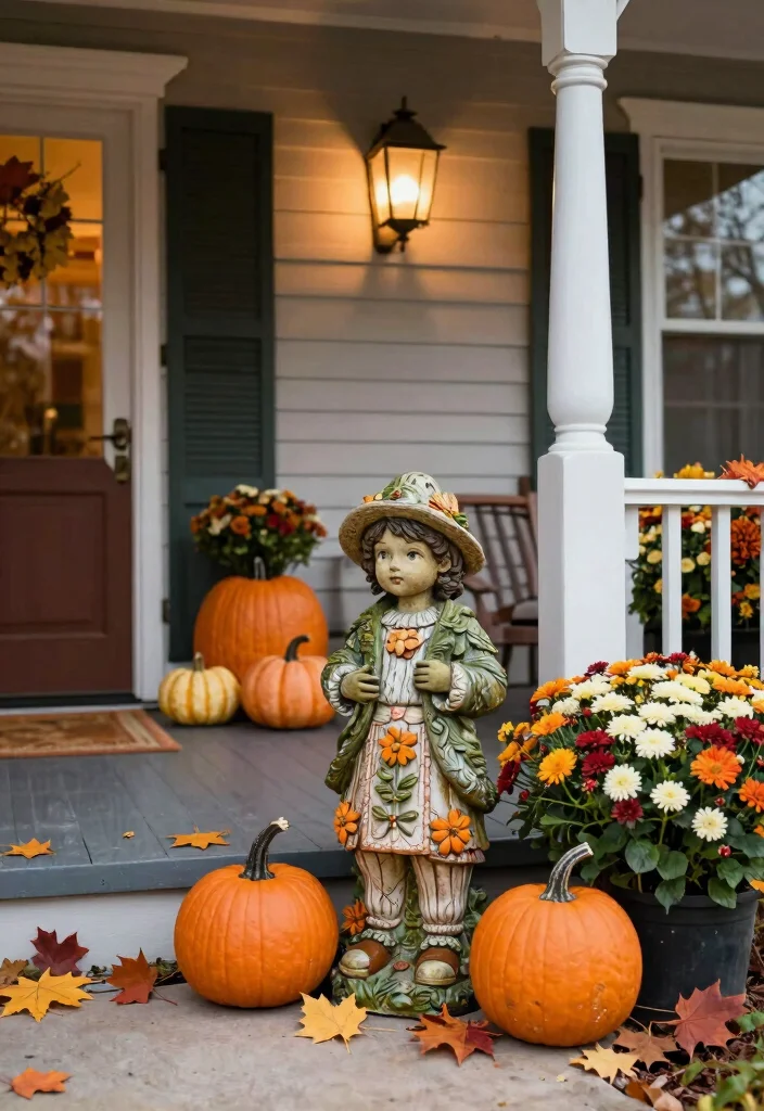 14 Front Porch Fall Decorating Ideas with Warm Seasonal Vibes 14. Element of Surprise 0