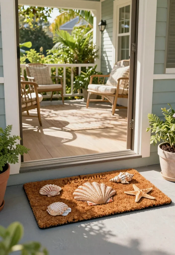 14 Front Porch Ideas to Create a Warm and Welcoming Entry 14. Inviting Welcome Mat 0