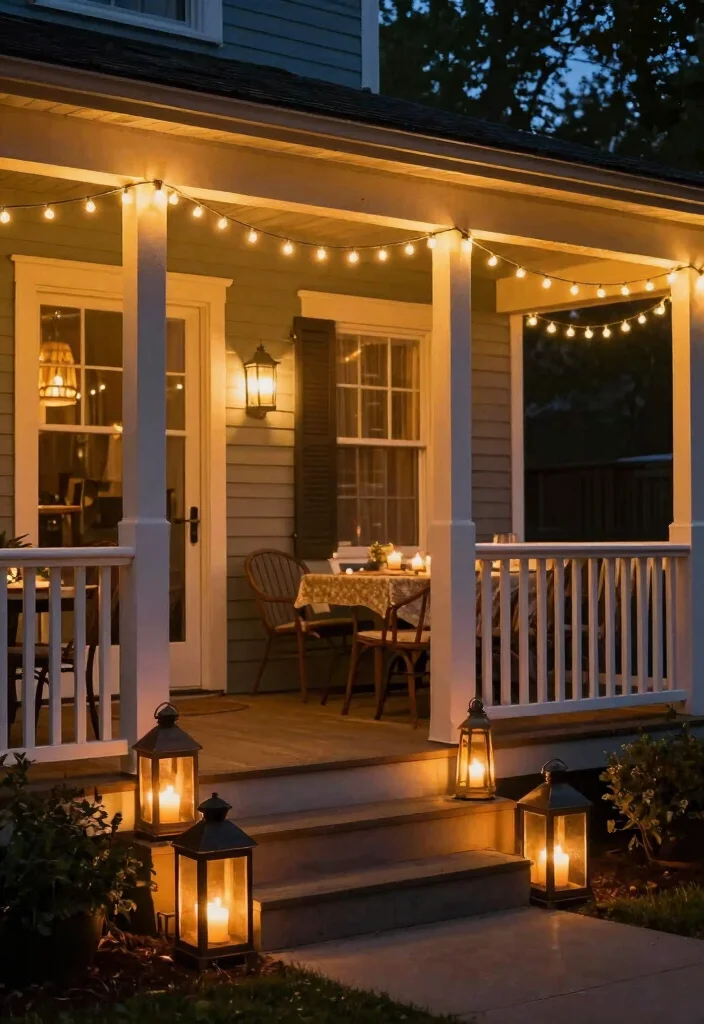 14 Front Porch Ideas to Create a Warm and Welcoming Entry 8. Cozy Lighting Options 0