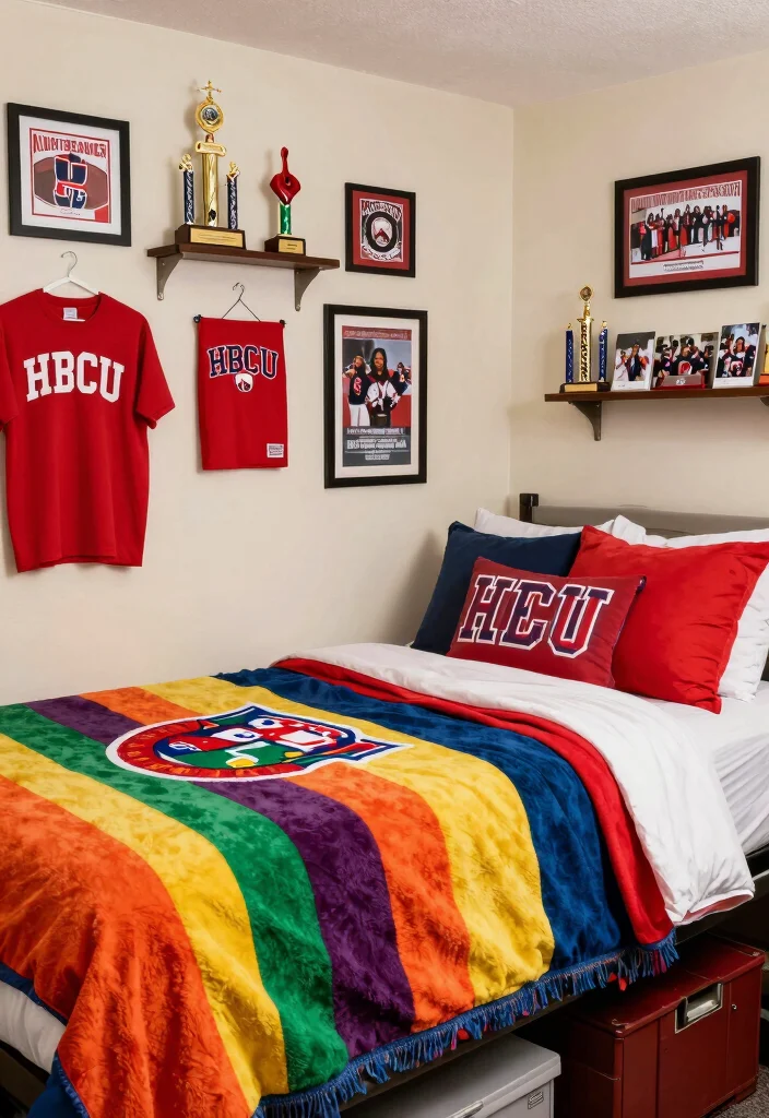 14 HBCU Dorm Room Ideas Full of Culture and Personality 51 14 HBCU Dorm Room Ideas Full of Culture and Personality 11. Incorporating HBCU Gear into Your Decor 0