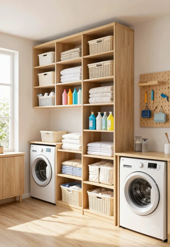 14 Large Laundry Room Ideas for Organized Family Living 10. Vertical Storage Solutions 0