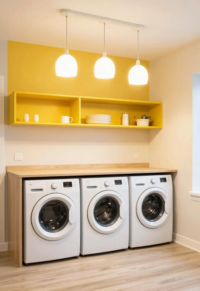 14 Large Laundry Room Ideas for Organized Family Living 12. Bright Lighting Fixtures 0