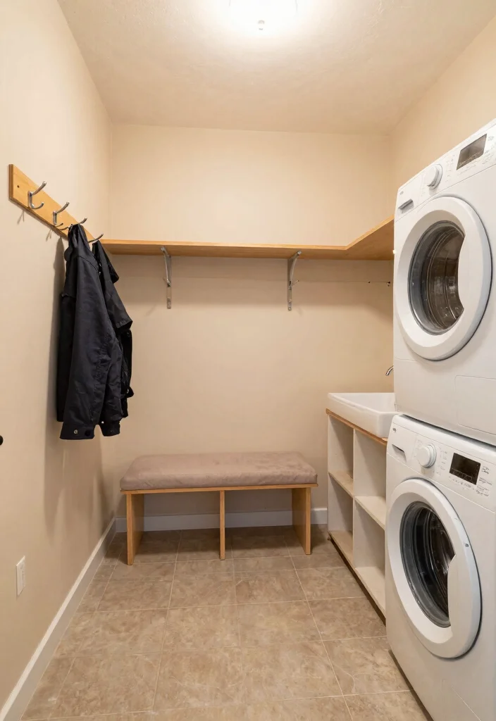 14 Large Laundry Room Ideas for Organized Family Living 2. Functional Mudroom Laundry Combo 0