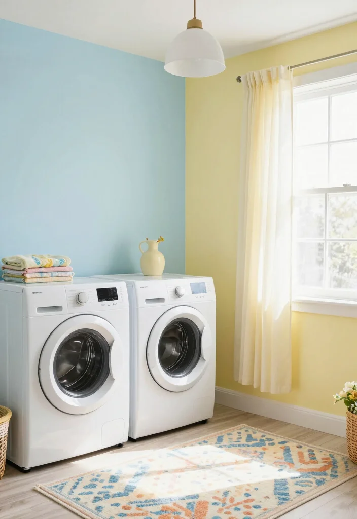 14 Large Laundry Room Ideas for Organized Family Living 7. Bright and Breezy Color Schemes 0