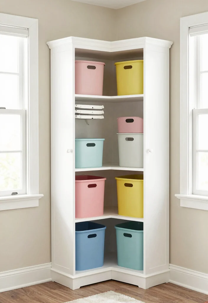 14 Laundry Room Cabinet Ideas for Hidden Storage 6. Corner Cabinets for Space Optimization 0