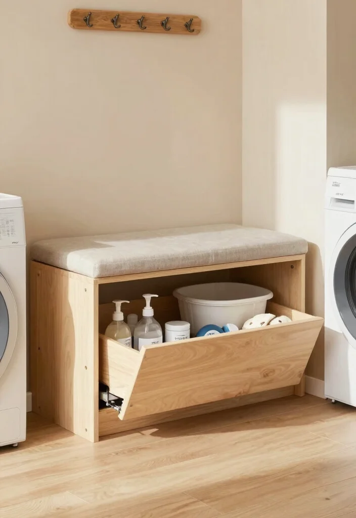 14 Laundry Room Cabinet Ideas for Hidden Storage 7. Multi functional Furniture 0