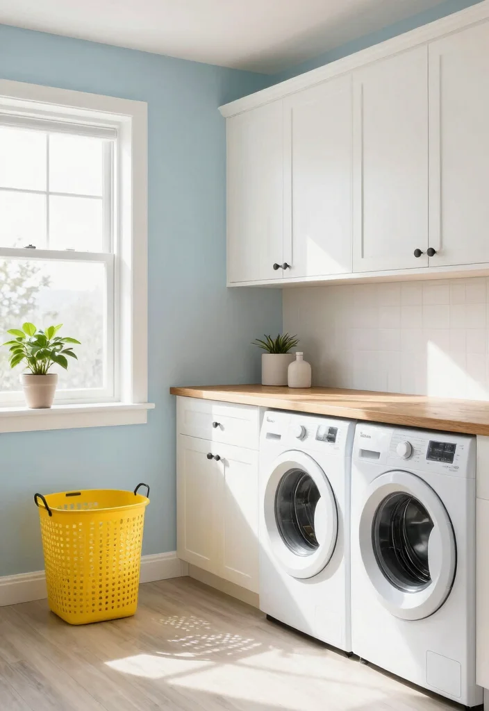 14 Laundry Room Ideas That Make Everyday Chores Feel Easier 1. Crisp Clean Color Schemes 0