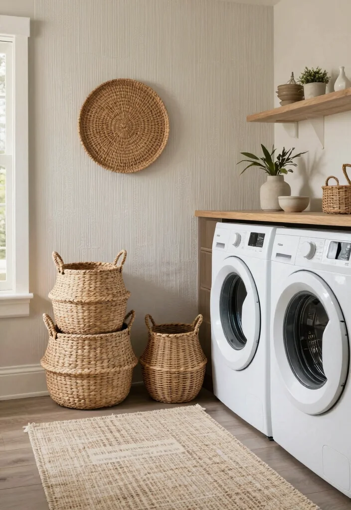 14 Laundry Room Ideas That Make Everyday Chores Feel Easier 14. Textured Elements 0