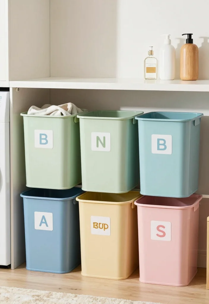 14 Laundry Room Ideas That Make Everyday Chores Feel Easier 5. Designated Sorting Bins 0