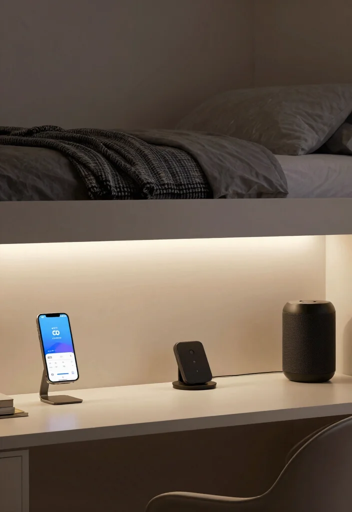 14 Lofted Bed Dorm Room Ideas That Feel Open and Functional 11. Smart Technology Integration 0