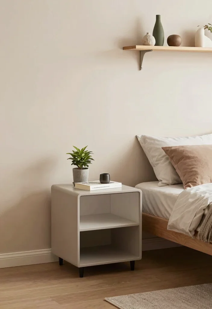 14 Lofted Bed Dorm Room Ideas That Feel Open and Functional 12. Minimalist Bedside Tables 0