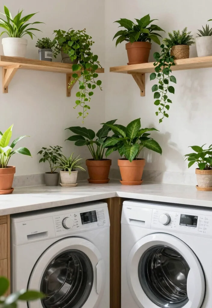 14 Luxury Laundry Room Ideas That Feel Boutique Inspired 12. Greenery and Natural Elements 0