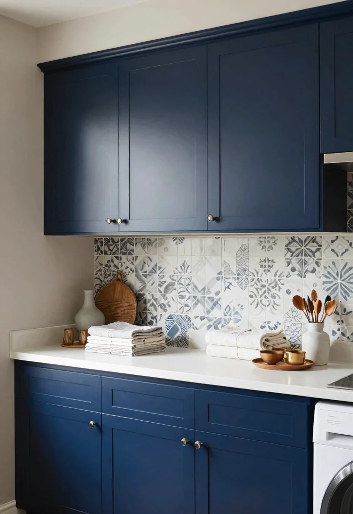 14 Luxury Laundry Room Ideas That Feel Boutique Inspired 4. Colorful Cabinets 0