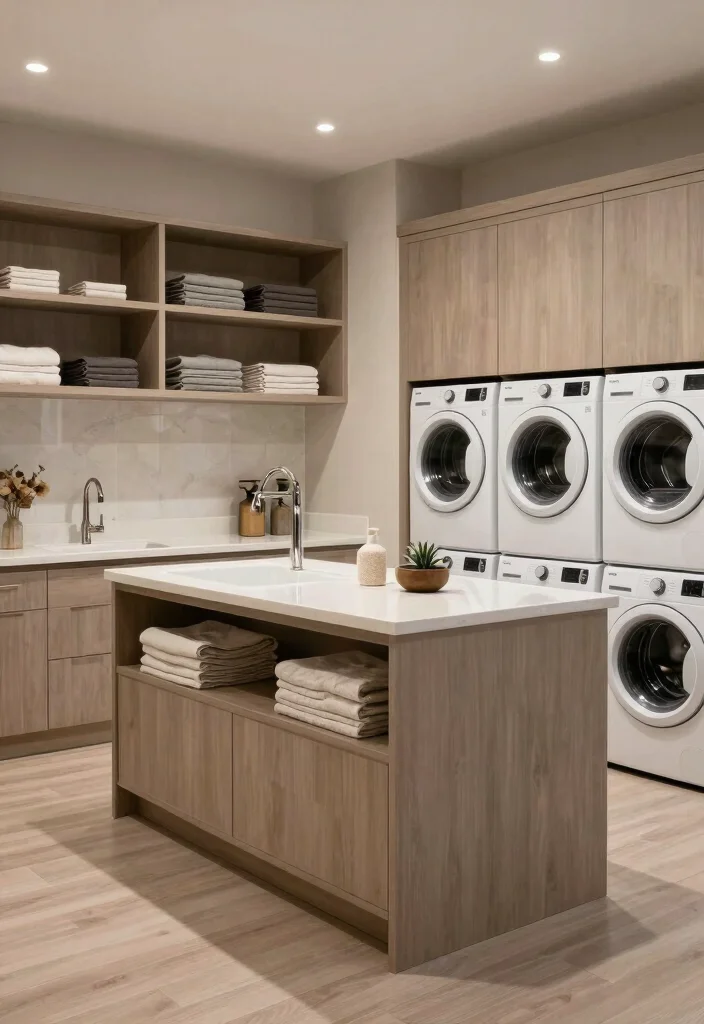 14 Luxury Laundry Room Ideas That Feel Boutique Inspired 6. Functional Islands 0