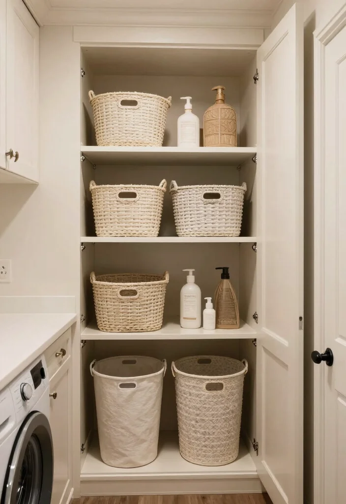 14 Luxury Laundry Room Ideas That Feel Boutique Inspired 8. Customizable Storage Solutions 0
