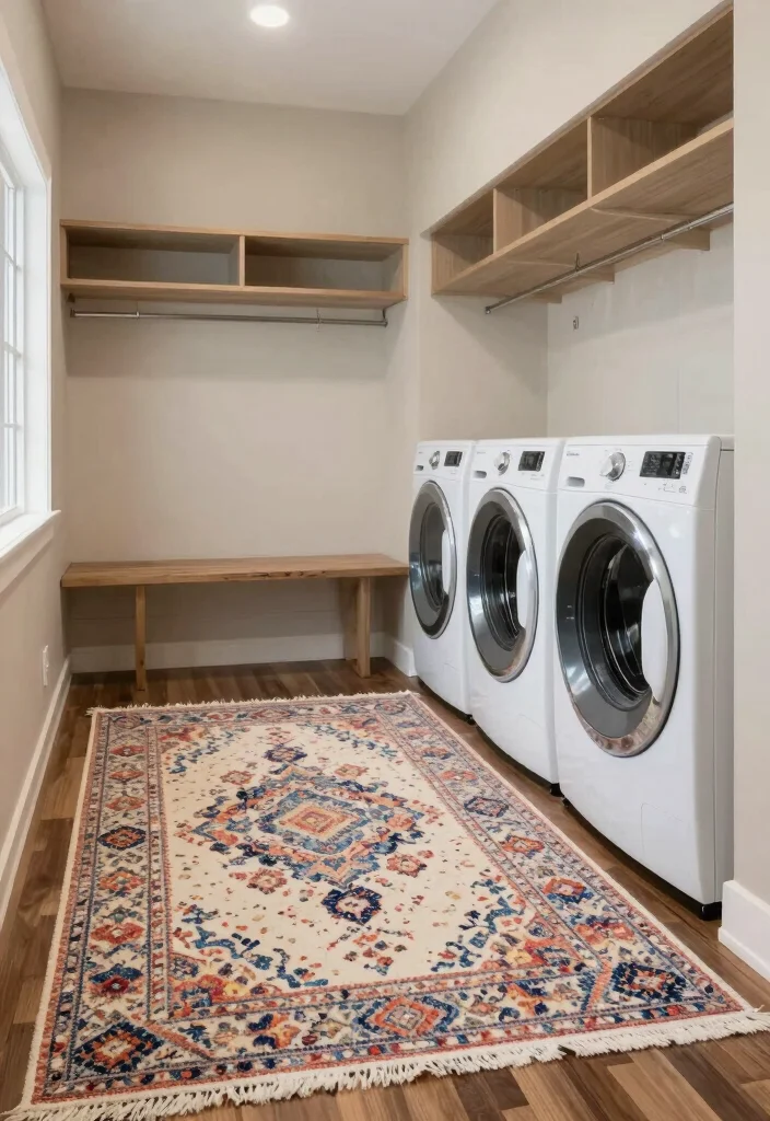 14 Mudroom Laundry Room Ideas for Busy Homes 13. Washable Area Rugs 0