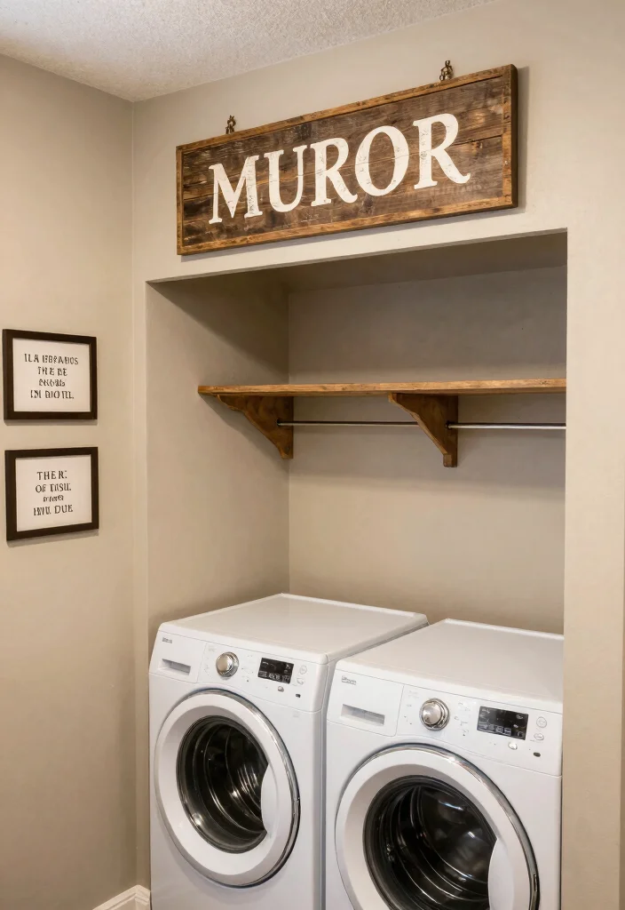 14 Mudroom Laundry Room Ideas for Busy Homes 9. Decorative Laundry Signage 0