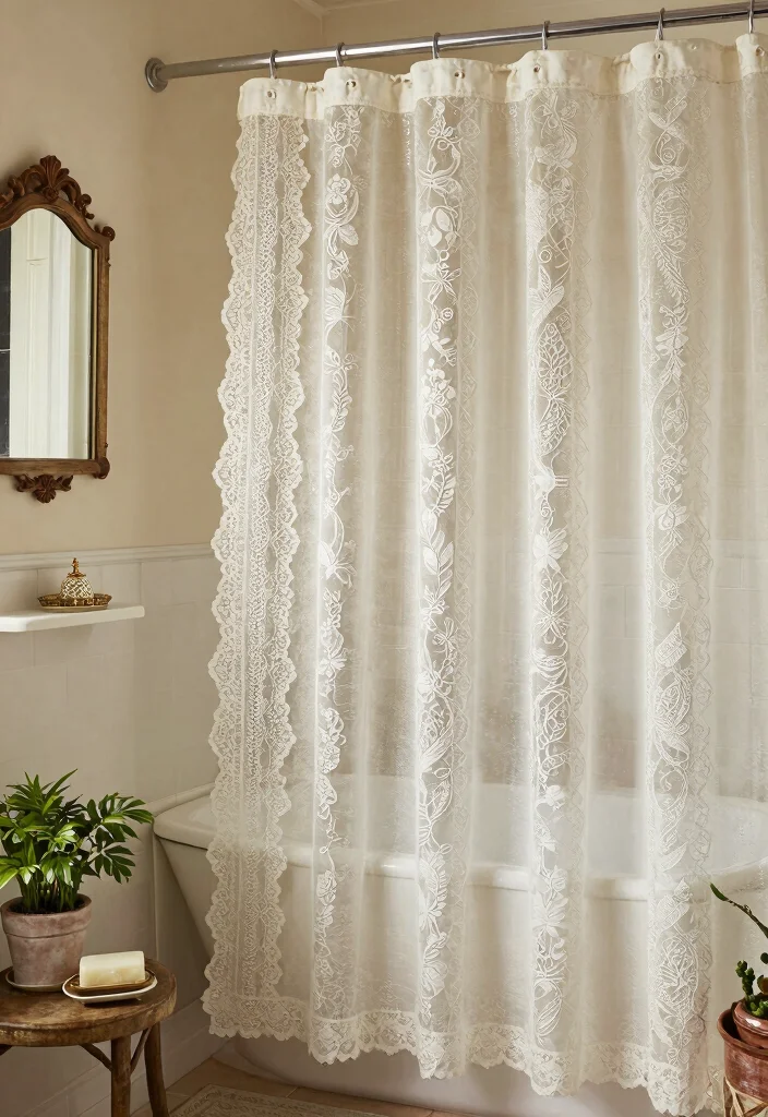 14 Shower Curtain Ideas for Bathrooms with Style and Personality 12. Vintage Inspired Shower Curtains 0