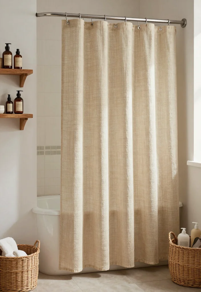 14 Shower Curtain Ideas for Bathrooms with Style and Personality 4. Hemp Shower Curtains 0