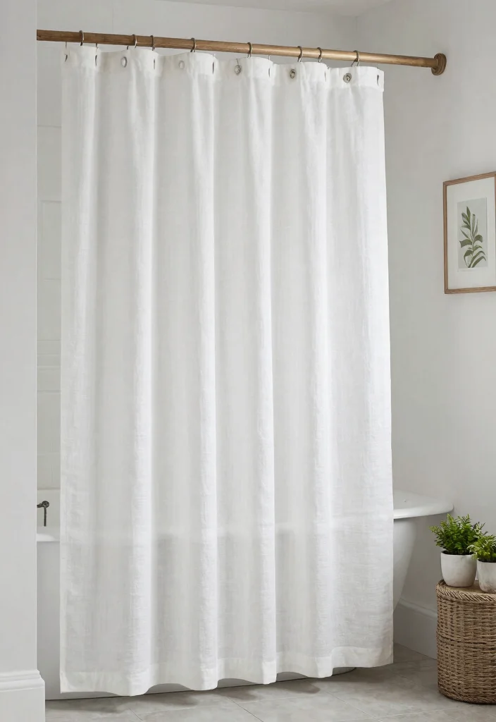 14 Shower Curtain Ideas for Bathrooms with Style and Personality 5. Linen Shower Curtains 0