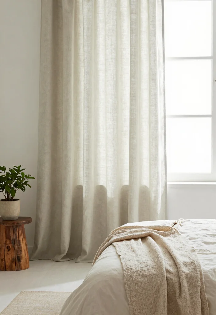 15 Curtain Ideas for Bedroom Spaces That Feel Calm and Restful 1. Organic Cotton Curtains 0