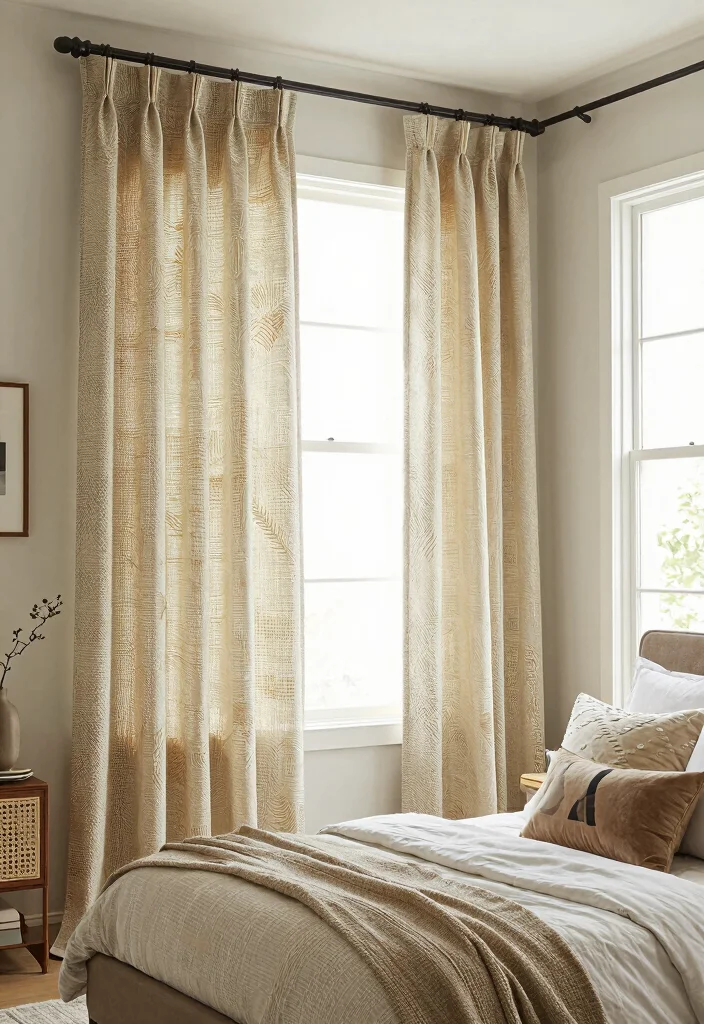 15 Curtain Ideas for Bedroom Spaces That Feel Calm and Restful 12. Custom Handmade Curtains 0