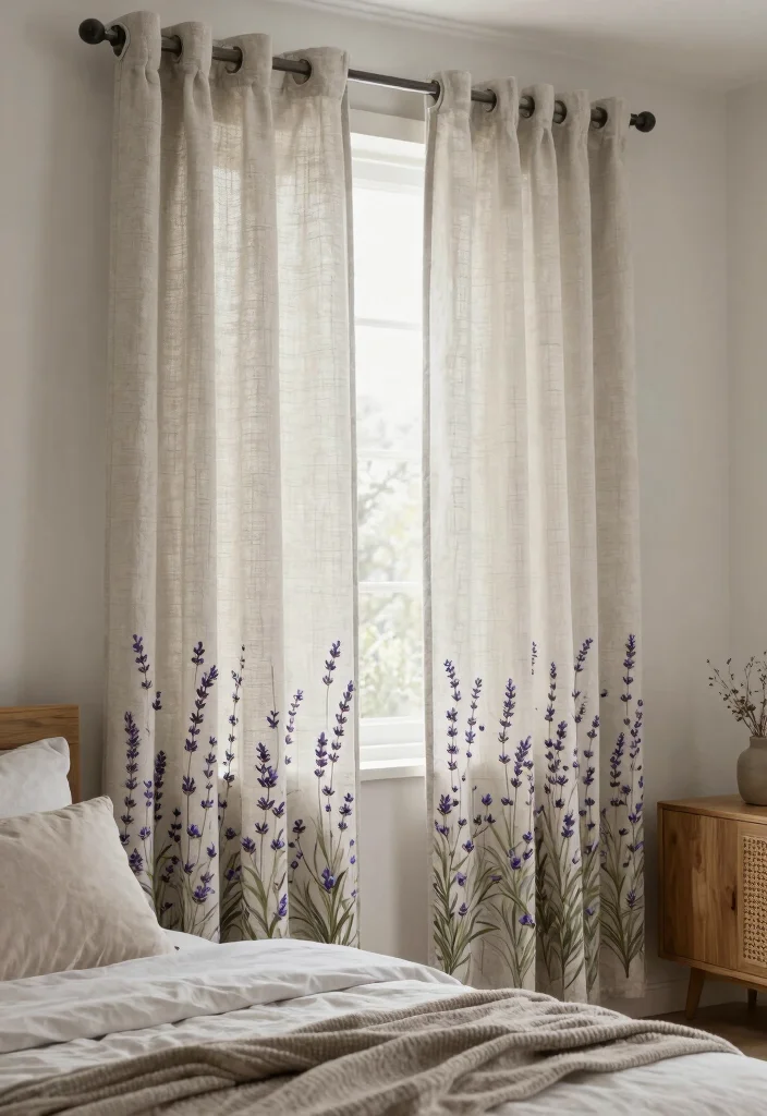 15 Curtain Ideas for Bedroom Spaces That Feel Calm and Restful 6. Herbal Infused Curtains 0