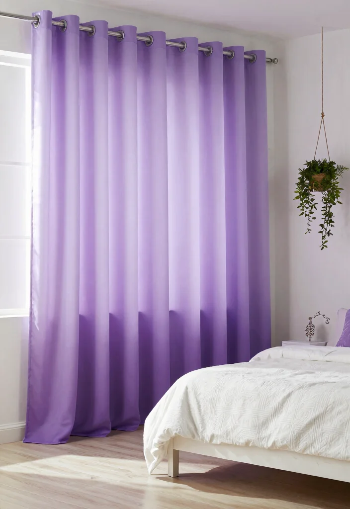 16 Bedroom Curtain Ideas for Cozy Sleep and Gentle Morning Light 13. Ombre Curtains for a Dreamy Feel 0
