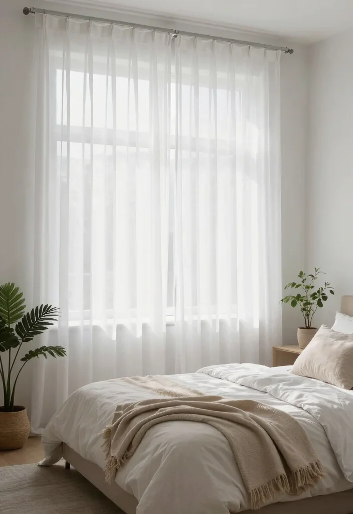 16 Bedroom Curtain Ideas for Cozy Sleep and Gentle Morning Light 6. Sheer Curtains for Soft Morning Light 0