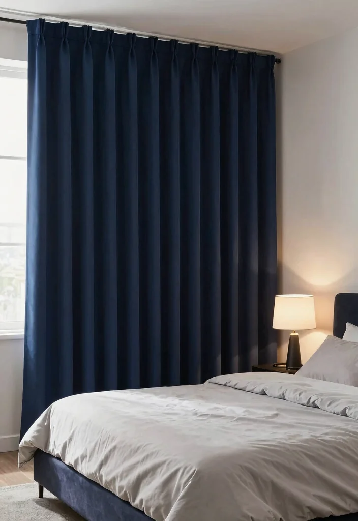 16 Bedroom Curtain Ideas for Cozy Sleep and Gentle Morning Light 9. Blackout Curtains for Ultimate Sleep 0