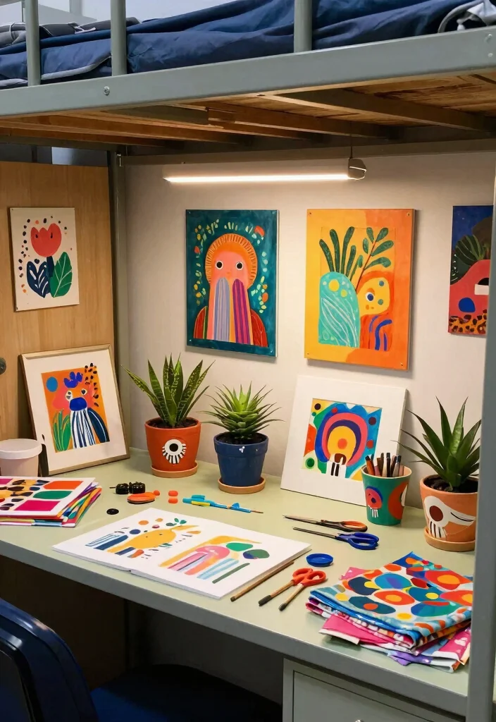 16 Dorm Room Ideas for Girls in College with Cozy Details 10. Personal Touches with DIY Projects 0